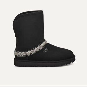 UGG Women's Classic Short Crescent Boots Black 7